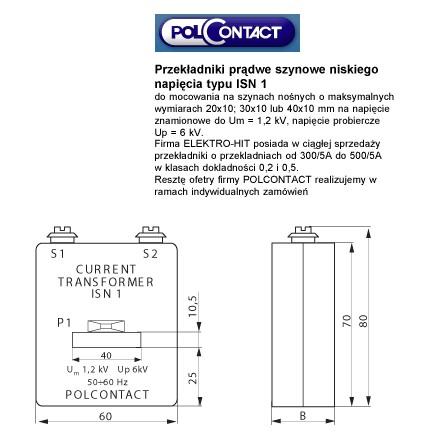 Przekładniki prądowe PolContact ISN-1