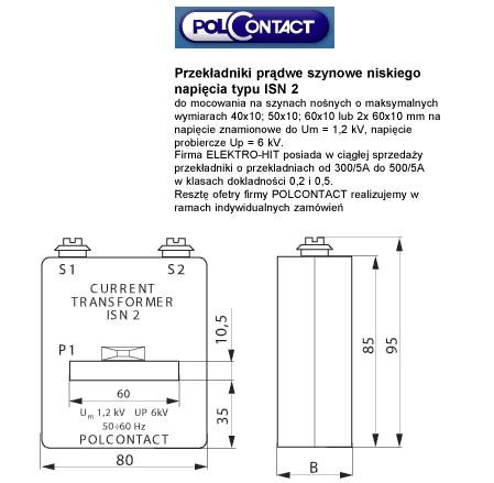 Przekładniki prądowe PolContact ISN-2
