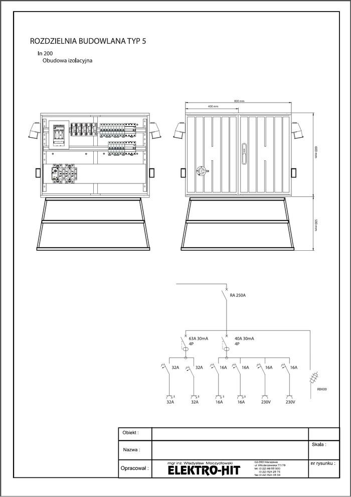 Rozdzielnia Budowlana TYP 5
