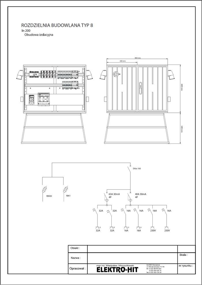 Rozdzielnia Budowlana TYP 8